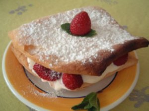 feuilleté aux fraises