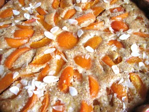 crème d'amandes aux abricots