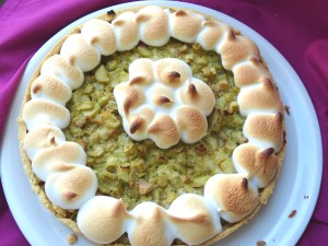 tarte rhubarge meringuée