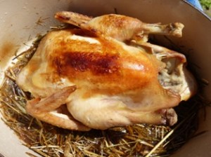 volaille au foin