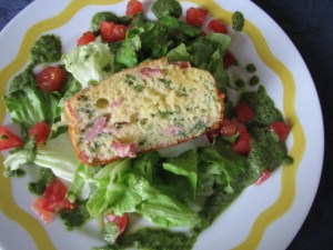 cake aux herbes et jambon